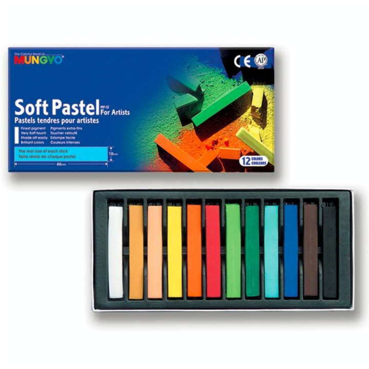 Boîte de 12 pastels secs carrés - Mungyo - Rougier et Plé