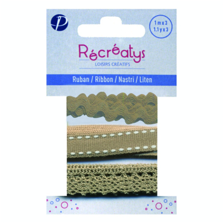 Rubans assortis set de 3 x 1m - Récréatys - Rougier et Plé