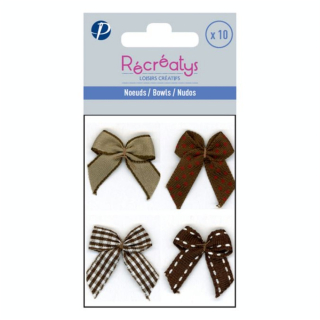 Sachet de 10 nœuds assortis 3 x 3 cm noir - Récréatys - Rougier et Plé
