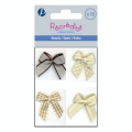 Sachet de 10 nœuds assortis 3 x 3 cm beige - Récréatys - Rougier et Plé