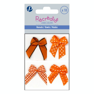 Sachet de 10 nœuds assortis 3 x 3 cm orange - Récréatys - Rougier et Plé