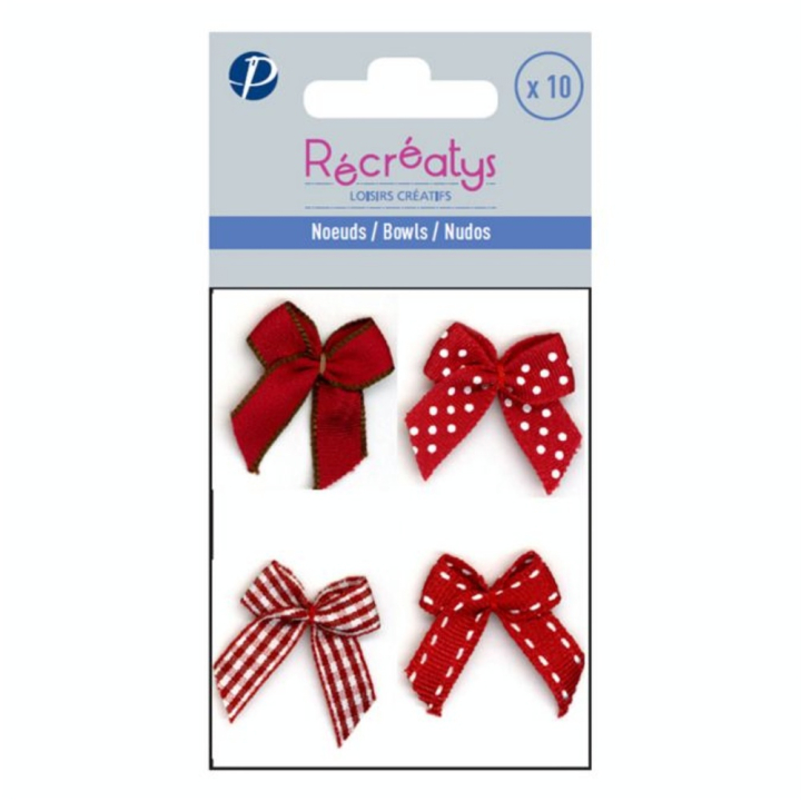 Sachet de 10 nœuds assortis 3 x 3 cm fushia - Récréatys - Rougier et Plé