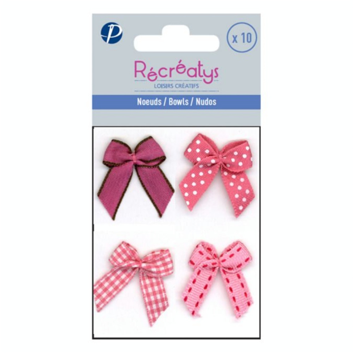Sachet de 10 nœuds assortis 3 x 3 cm rouge - Récréatys - Rougier et Plé
