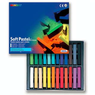 Boîte de 24 pastels secs carrés - Mungyo - Rougier et Plé