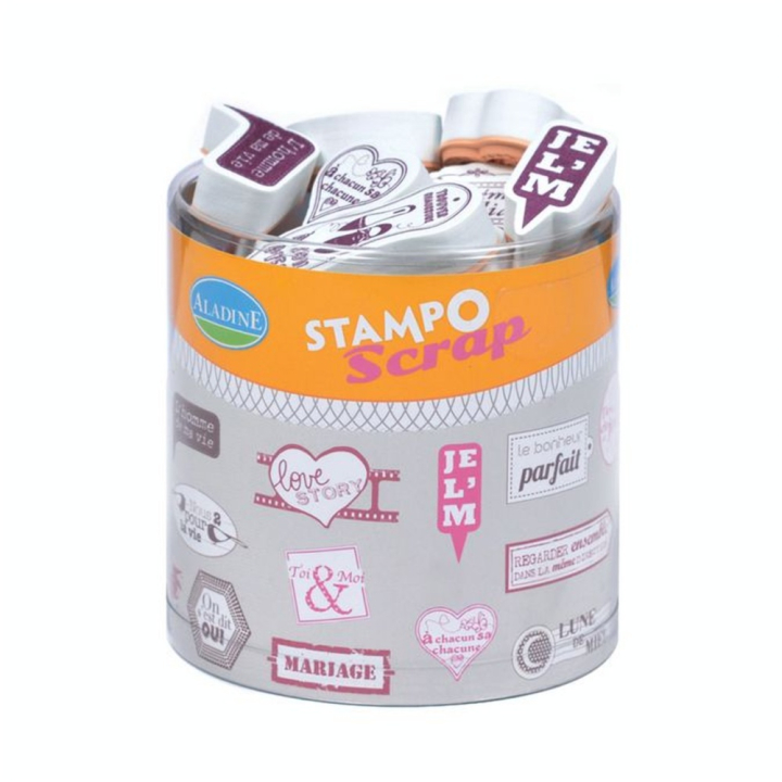 26 tampons mousse Stampo'Scrap mariage   - Aladine - Rougier et Plé