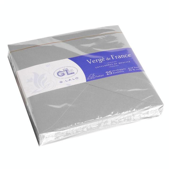 25 enveloppes doublées Vergé 140 x 140 mm - G. Lalo - Rougier et Plé