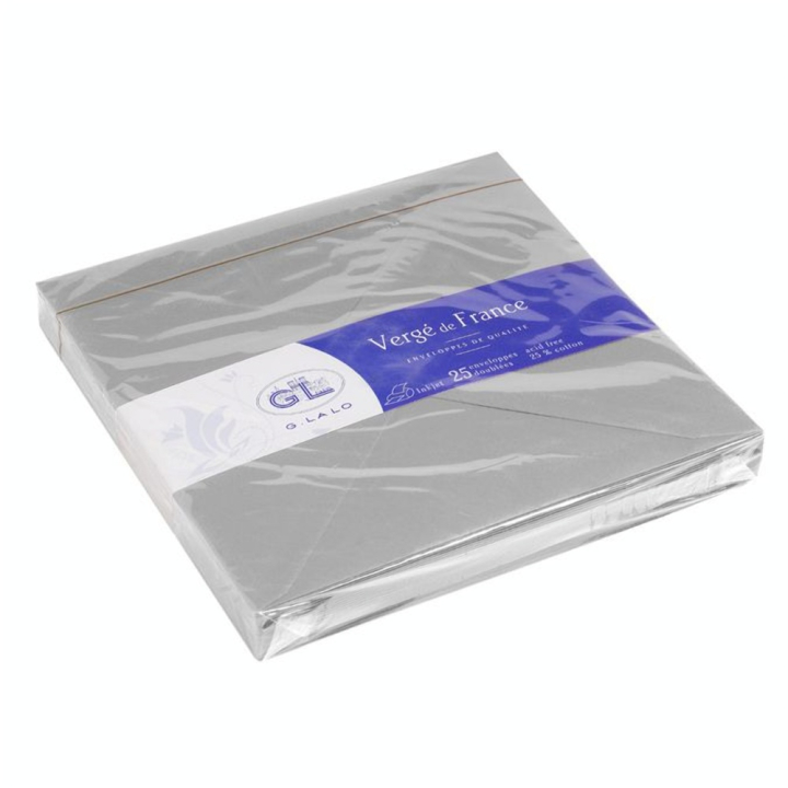 25 enveloppes doublées Vergé 165 x 165 mm - G. Lalo - Rougier et Plé