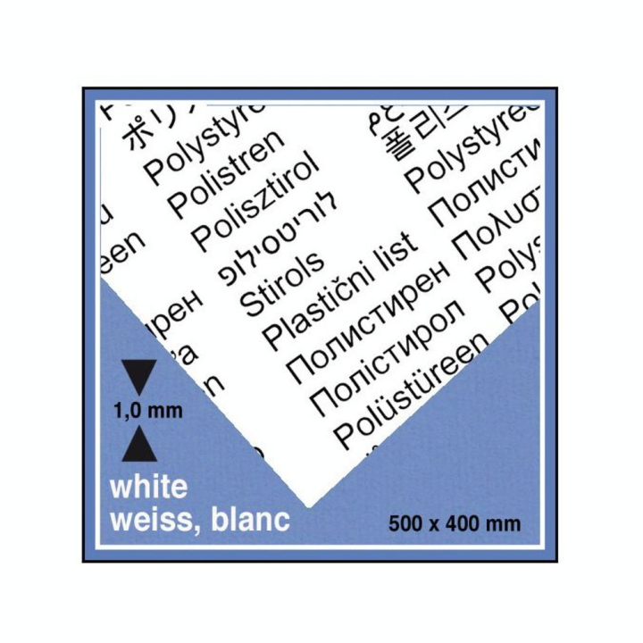 Plaque de plastique blanc. 50 x 40 cm ep. 1 mm - Schulcz - Rougier et Plé