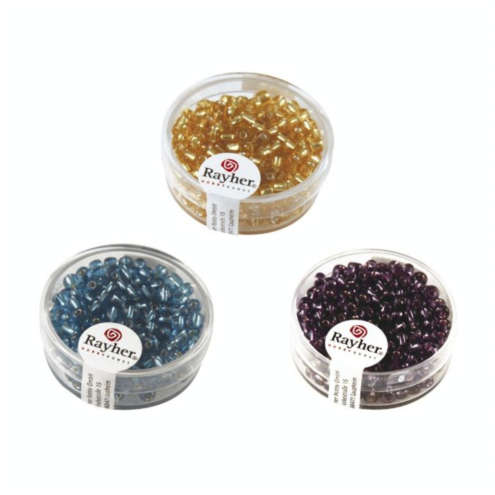 Perles de rocaille 4 mm garniture argent - Rayher - Rougier et Plé