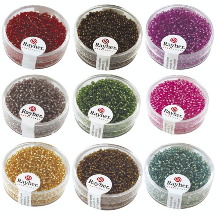 Perles de rocaille 2 mm garniture argent - Rayher - Rougier et Plé
