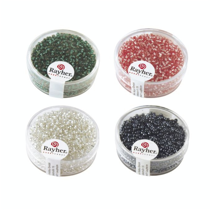 Perles de rocaille 2 mm garniture argent - Rayher - Rougier et Plé