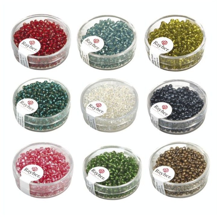 Perles de rocaille 2,6 mm garniture argent - Rayher - Rougier et Plé