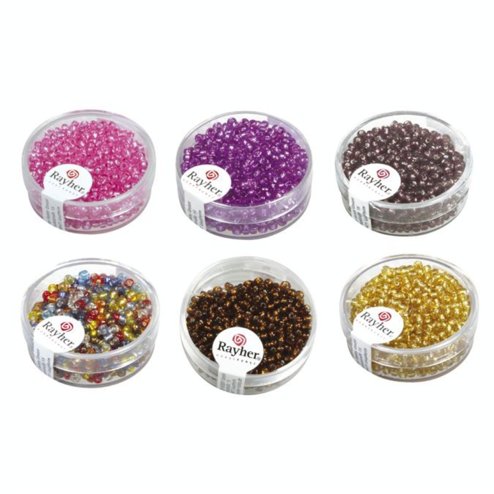 Perles de rocaille 2,6 mm garniture argent - Rayher - Rougier et Plé