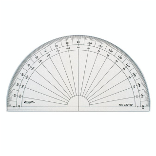 Rapporteur degré 1/2 cercle 16 cm - Graphoplex - Rougier et Plé