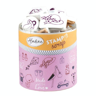Tampons assortis thème naissance 35 pcs - Aladine - Rougier et Plé
