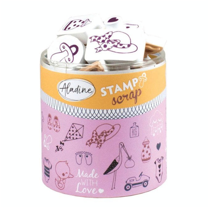 Tampons assortis thème naissance 35 pcs - Aladine - Rougier et Plé
