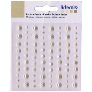 Strass autocollants blanc ivoire 80 pièces - Artemio - Rougier et Plé
