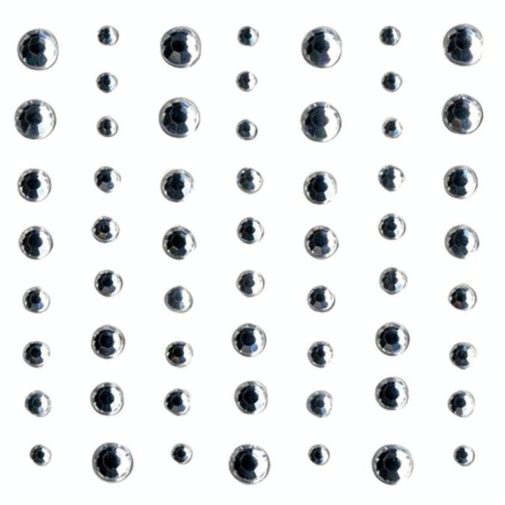 Strass autocollants gris argent 80 pièces - Artemio - Rougier et Plé