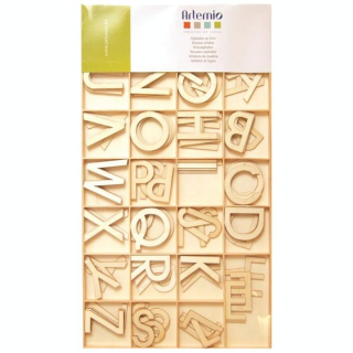 Lettres en bois 6cm 130 pièces - Artemio - Rougier et Plé