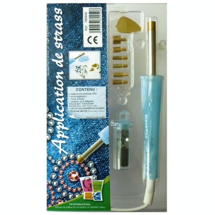Applicateur de strass à chaud 8 embouts et 120 strass - Graine Créative - Rougier et Plé