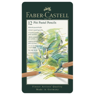 Boîte métal 12 crayons PITT pastel - Faber-Castell - Rougier et Plé