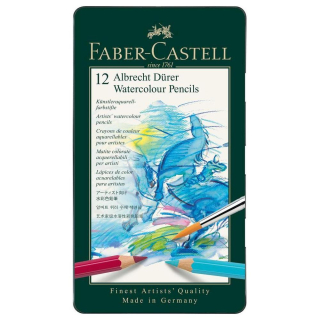 Crayon aquarellable Albrecht Dürer - Boite en métal 12 couleurs - Faber-Castell - Rougier et Plé