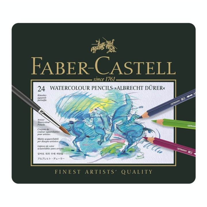 Crayon aquarellable Albrecht Dürer - Boite en métal 24 couleurs - Faber-Castell - Rougier et Plé