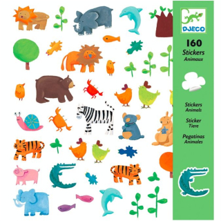 Planche d'autocollants Animaux 160 stickers - Djeco - Rougier et Plé