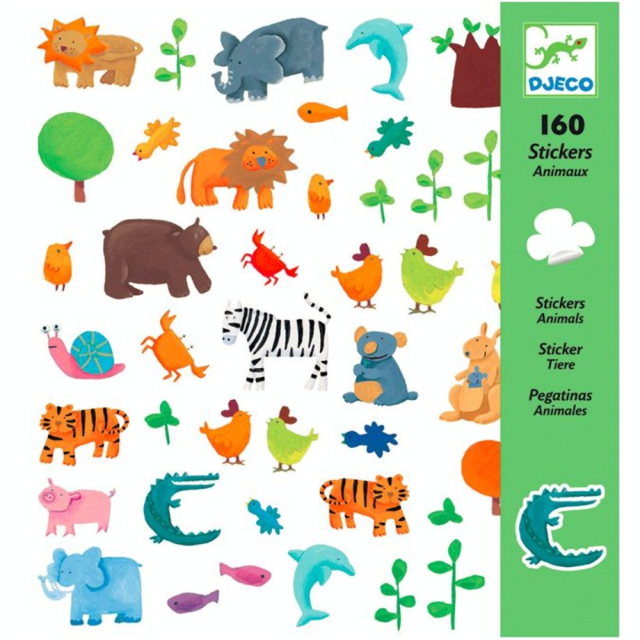 Planche d'autocollants Animaux 160 stickers - Djeco - Rougier et Plé