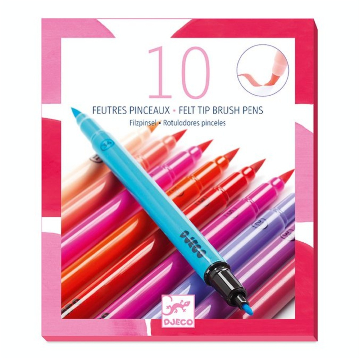 Feutre pinceaux 10 pcs Sweet - Djeco - Rougier et Plé