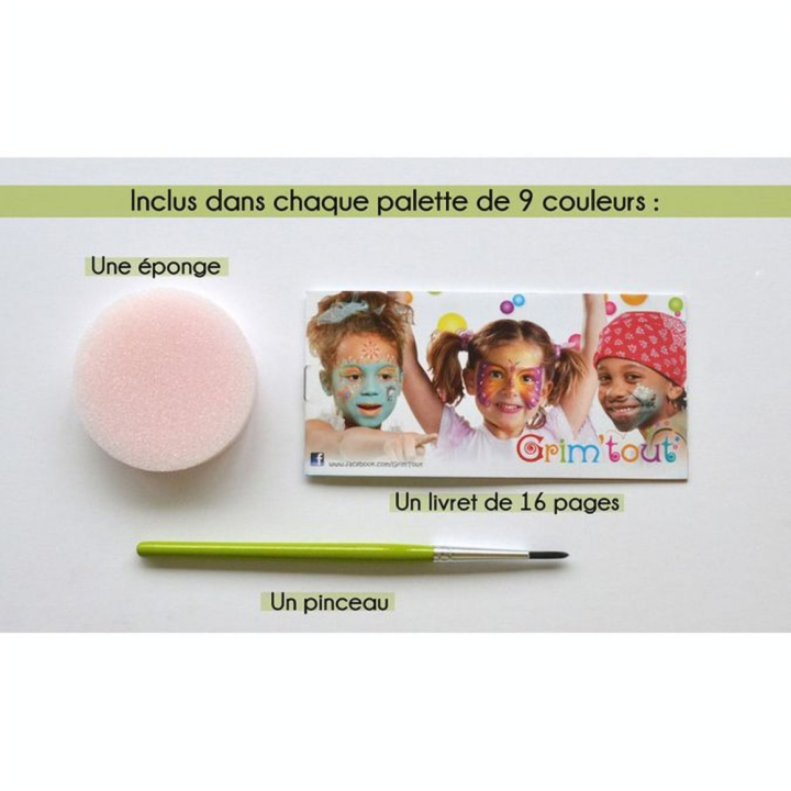 Palette de maquillage 9 couleurs - Princesse - Grim'Tout - Rougier et Plé
