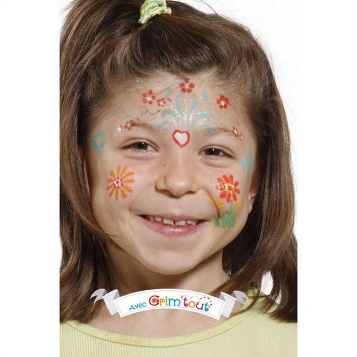 Pochoir de maquillage Fleurs 12 motifs - Grim'Tout - Rougier et Plé