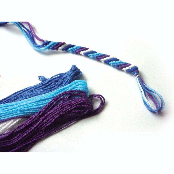 Fils de coton pour bracelets brésiliens 12 échevettes Mers du sud - Graine Créative - Rougier et Plé