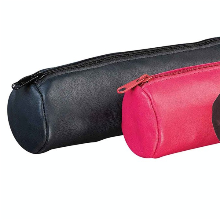 Trousse rond cuir teinté unicolore 22 x 6 x 6 cm - Oxford - Rougier et Plé