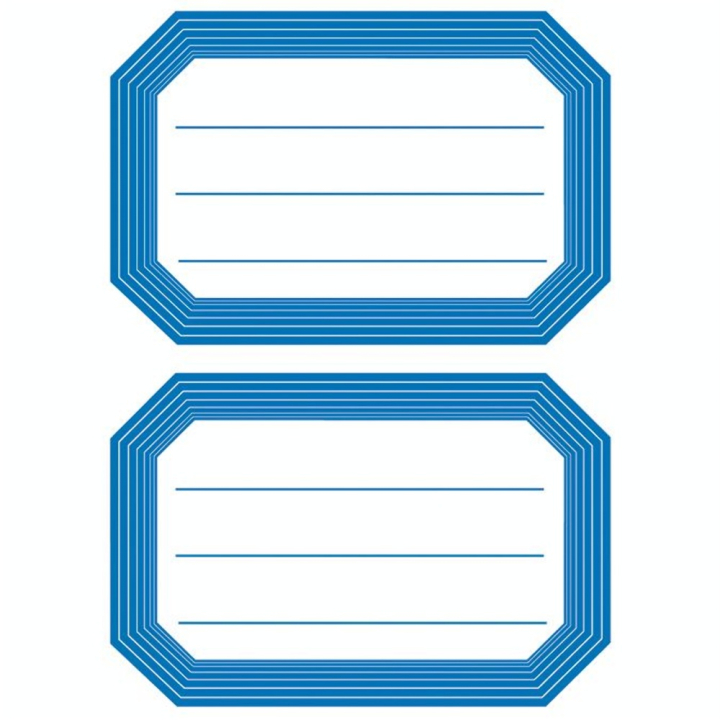 Pochette de 12 étiquettes scolaires autocollantes bord épais bleu - Herma - Rougier et Plé