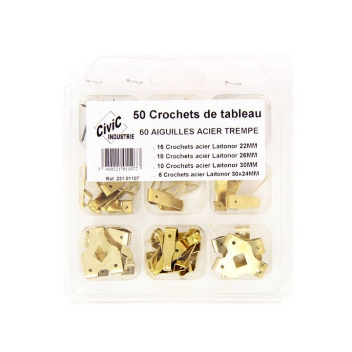 Crochet à tableau Luxe assortiment 50 pièces - CiviC - Rougier et Plé