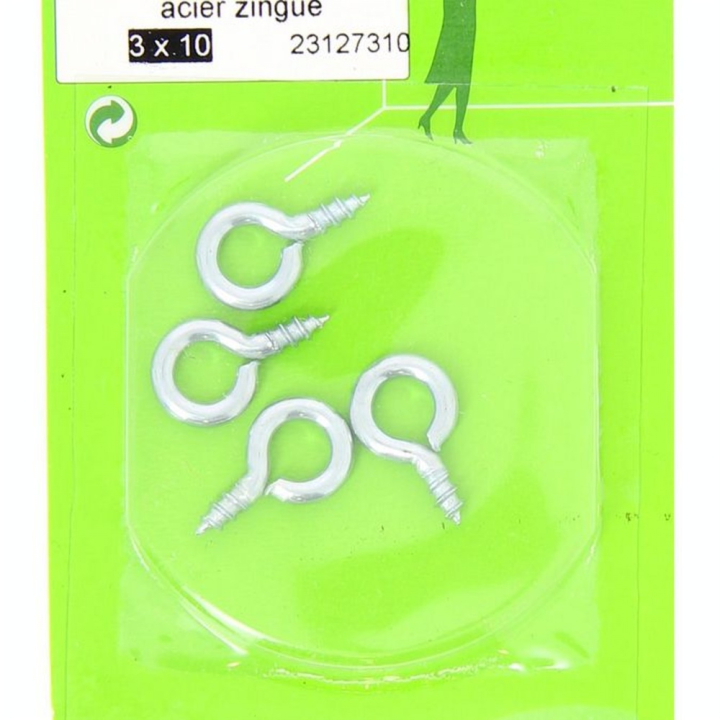 Piton pour cadre en acier zingué 3 x 10 mm par 4 - CiviC - Rougier et Plé