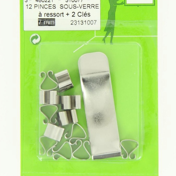 Pince pour sous verre 7 mm par 10 avec clés - CiviC - Rougier et Plé