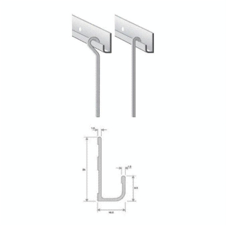 Tige pour cimaise en aluminium époxy blanc 4 x 4 mm 2 m - CiviC - Rougier et Plé