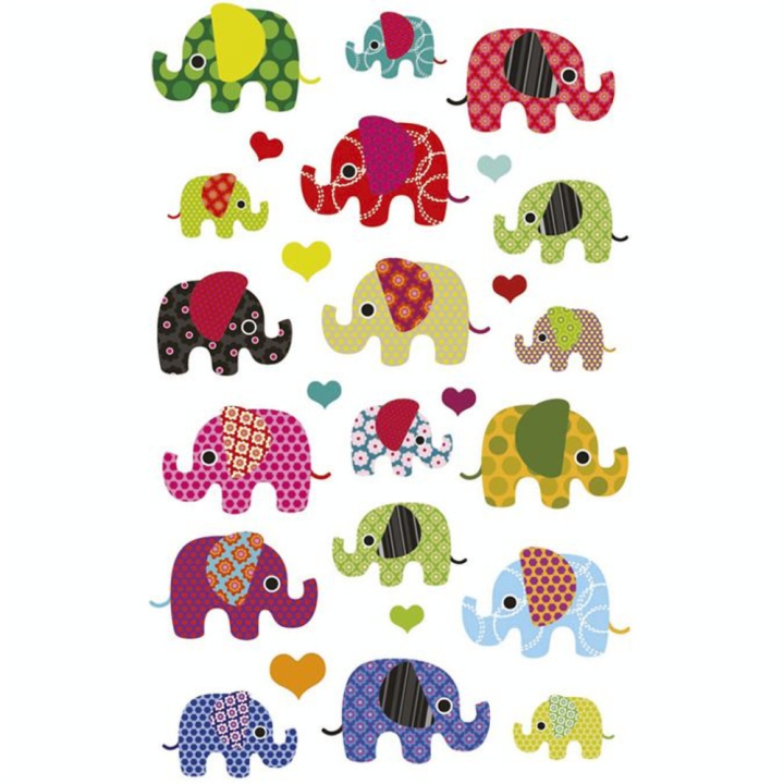 Autocollants relief Eléphants - Maildor - Rougier et Plé