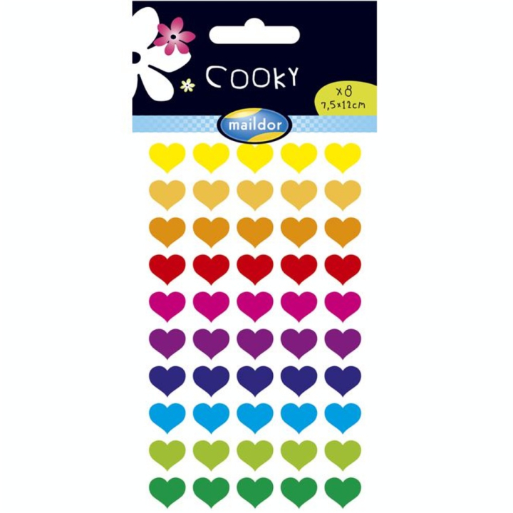 Autocollants relief Cœurs multicolores - Maildor - Rougier et Plé