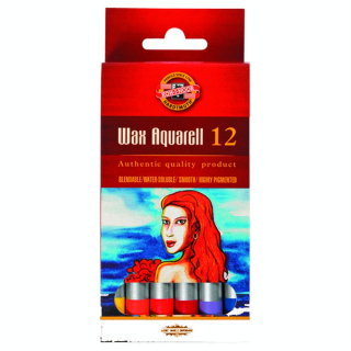 Crayon Wax aquarell par 12 - Koh I Noor - Rougier et Plé
