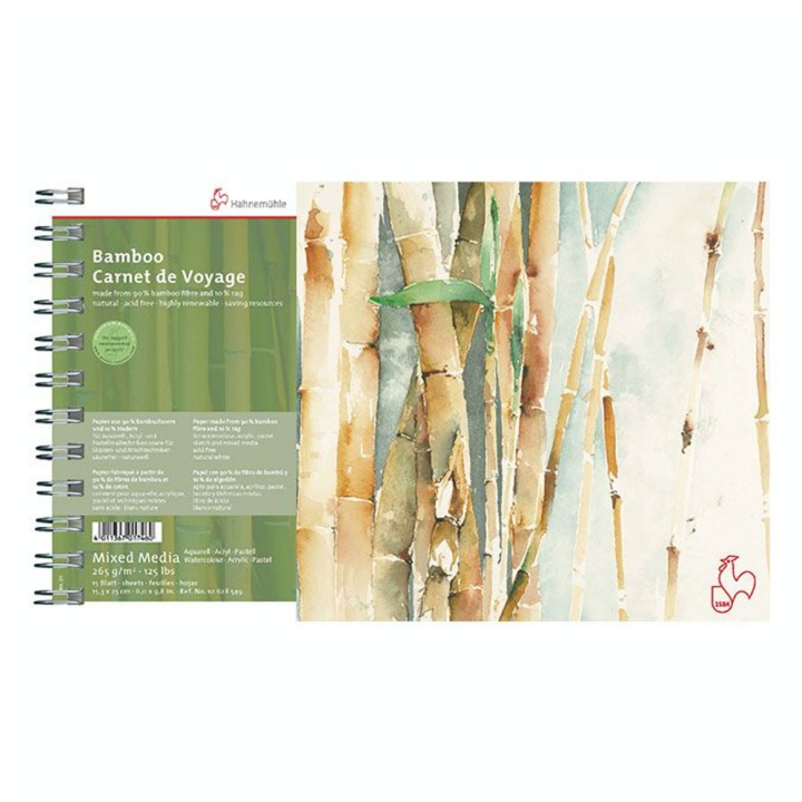 Carnet de voyage bamboo 15 x 25 cm 265 g/m² - Hahnemühle - Rougier et Plé