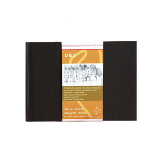 Livre à croquis format paysage couverture noire 140g/m² 30 fles - Hahnemühle - Rougier et Plé