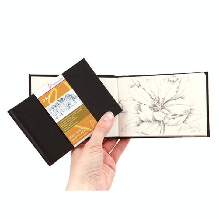Livre à croquis format paysage couverture noire 140g/m² 30 fles - Hahnemühle - Rougier et Plé