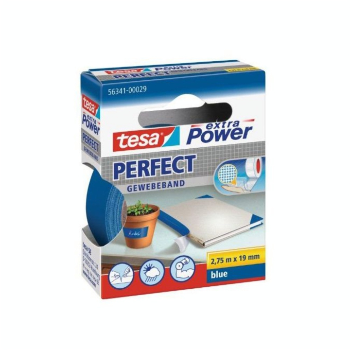 Adhésif toilé Extra power bleue 2,75 m x 19 mm - Tesa - Rougier et Plé
