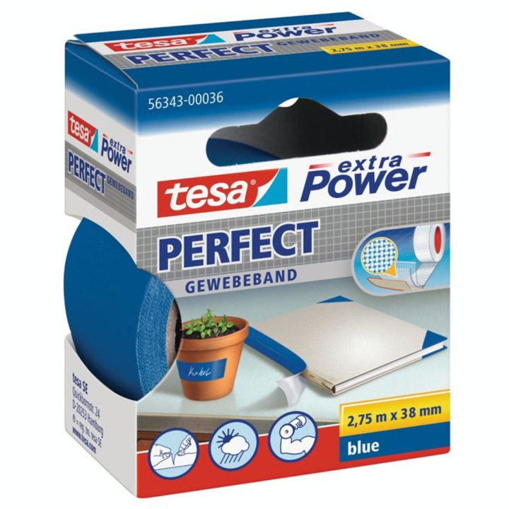 Adhésif toilé Extra power bleue 2,75 m x 38 mm - Tesa - Rougier et Plé