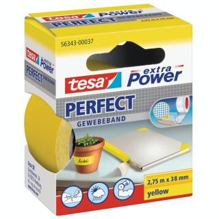 Adhésif toilé Extra power jaune 2,75 m x 38 mm - Tesa - Rougier et Plé