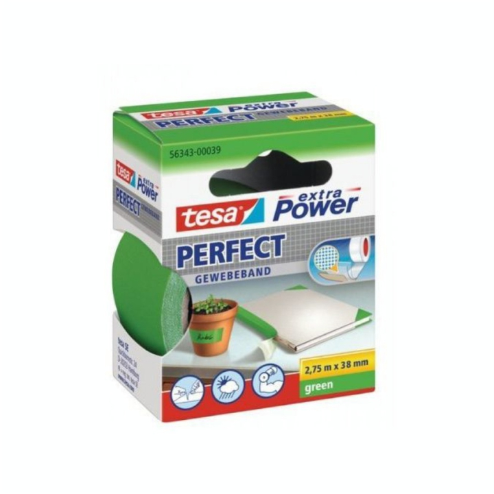 Adhésif toilé Extra power verte 2,75 m x 38 mm - Tesa - Rougier et Plé