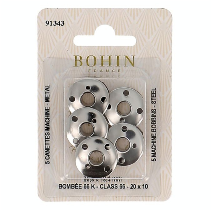 Canette machine acier bombée 66K par 5 - Bohin - Rougier et Plé